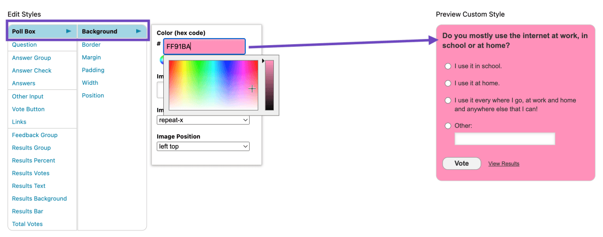 Poll Style How do I create a custom poll style? | Crowdsignal | Get the responses ...