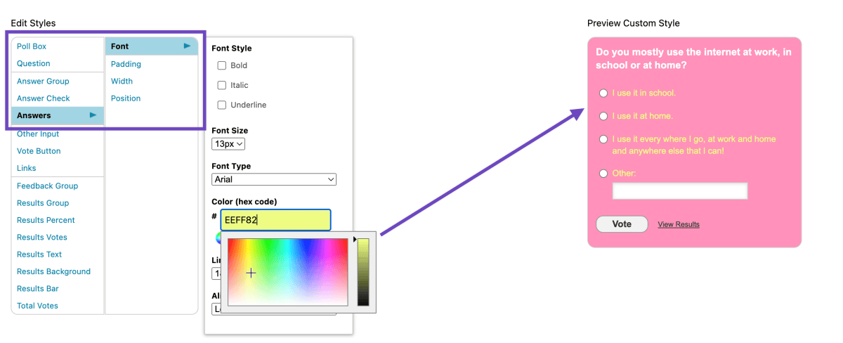 Poll Style How do I create a custom poll style? | Crowdsignal | Get the responses ...