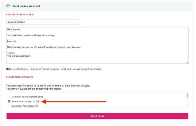 How do I send out my poll, survey, or quiz via email? | Crowdsignal ...