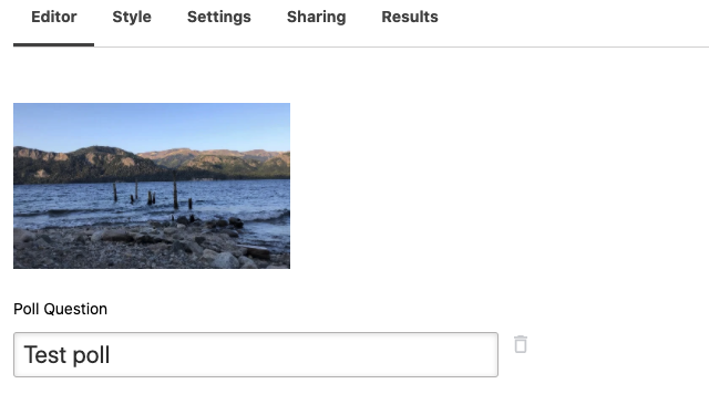 Image attached to a poll