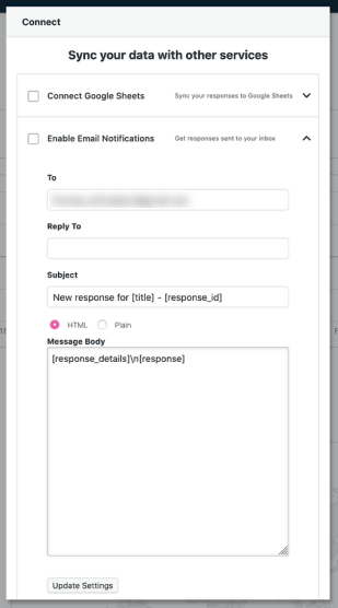 Data Export & Email Notifications | Crowdsignal | Get the responses you ...