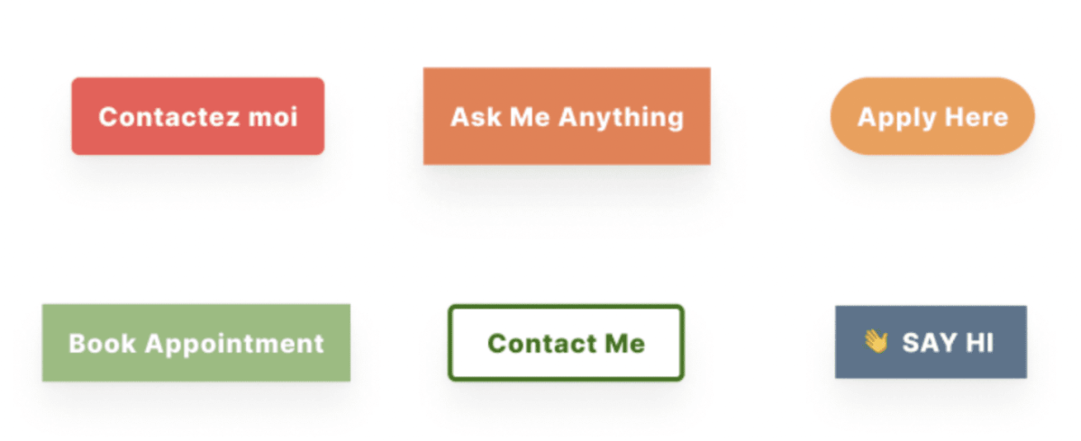 Feedback button examples of uses.